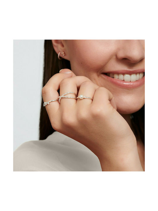 Thomas Sabo Damen Ring mit Perlen & Zirkonia aus Silber