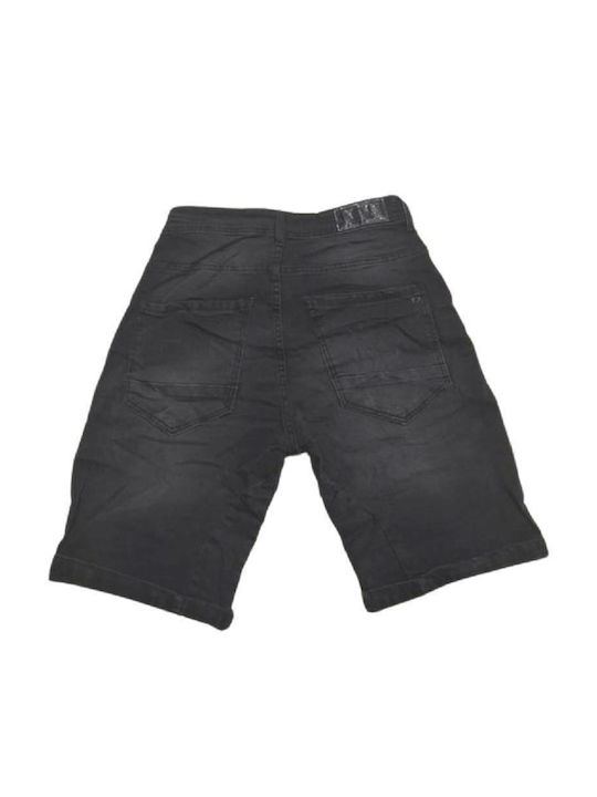 Damaged Jeans Herrenshorts Jeans Schwarz