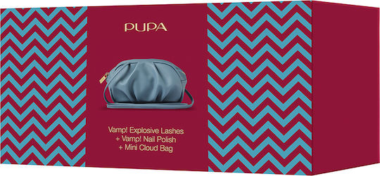Pupa Vamp! Σετ Μακιγιάζ για τα Μάτια με Νεσεσέρ & Scented Nail Polish Gel Explosive Lashes Black 3τμχ