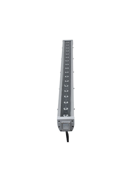 GloboStar Outdoor Floor Lamp LED Wall Washer 54W RGB IP65 Silver