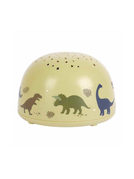 A Little Lovely Company Kinderprojektorlampe mit Sternenprojektion mit Farbwechsel Gelb