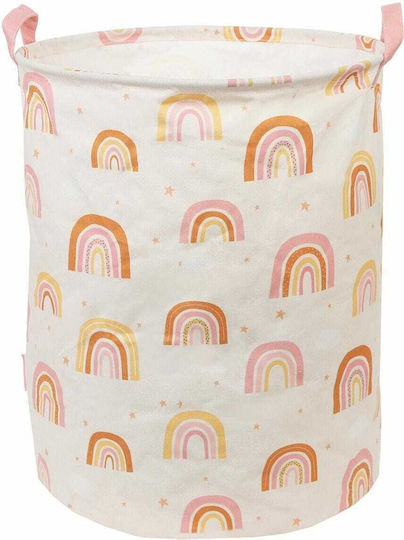 A Little Lovely Company Children's Laundry Basket made of Fabric Rainbows Multicolour 40x50x40cm 1pcs