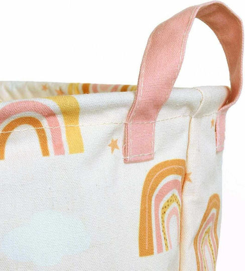 A Little Lovely Company Children's Laundry Basket made of Fabric Rainbows Multicolour 40x50x40cm 1pcs