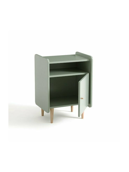 Zag Wooden Green Kids Bedside Table 43.5x35x60cm