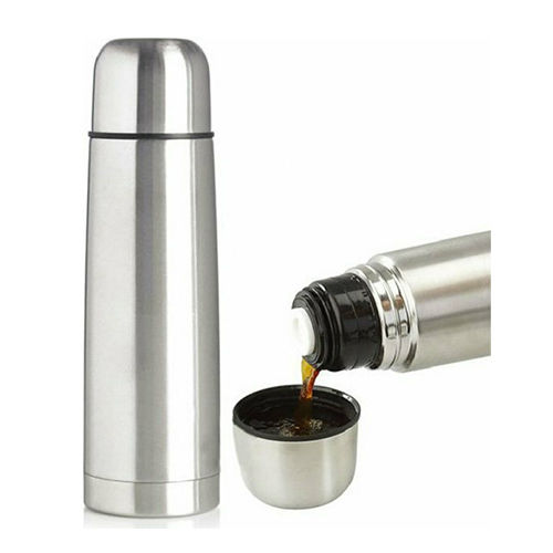 Sticlă Termos Oțel inoxidabil Fără BPA 500ml Argintiu cu Cap-Cup