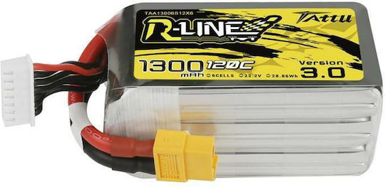Tattu R-Line V3 Μπαταρία Li-Po 22.2V 1300mAh 120C 6S XT60 για Drone 2τμχ
