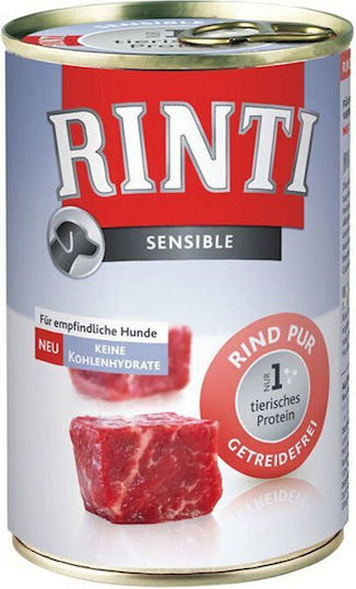 Rinti Singlefleisch Υγρή Τροφή Σκύλων σε Κονσέρβα με Μοσχάρι χωρίς Γλουτένη 400gr