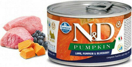 Farmina Pumpkin, Blueberry Υγρή Τροφή Σκύλων σε Κονσέρβα με Αρνί χωρίς Σιτηρά & Γλουτένη 285gr