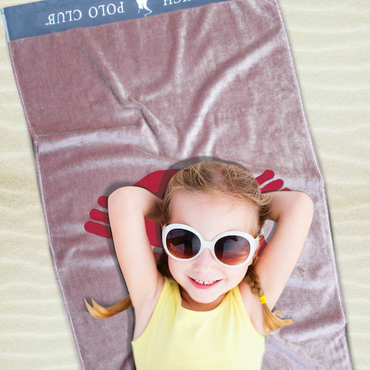 Greenwich Polo Club Kids Beach Towel Gray 140x70cm