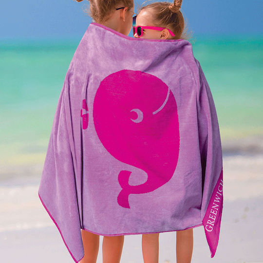 Greenwich Polo Club Kids Beach Towel Pink 140x70cm