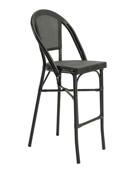 Barhocker aus Aluminium Costa Schwarzes 50x55x76cm Barhocker aus Aluminium Costa Schwarzes 50x55x76cm