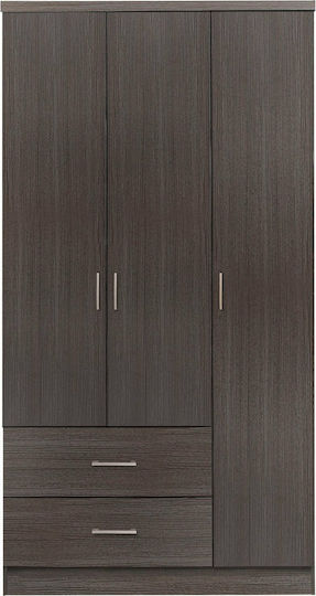 CAESAR Τρίφυλλη Ντουλάπα 89x42.5x181cm CAESAR Τρίφυλλη Ντουλάπα 89x42.5x181cm