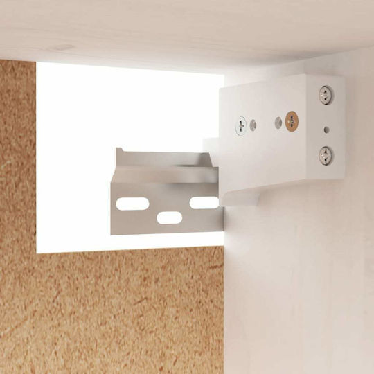 Hängeschrank fürs Wohnzimmer aus Massivholz Weiß 45x30x35 cm