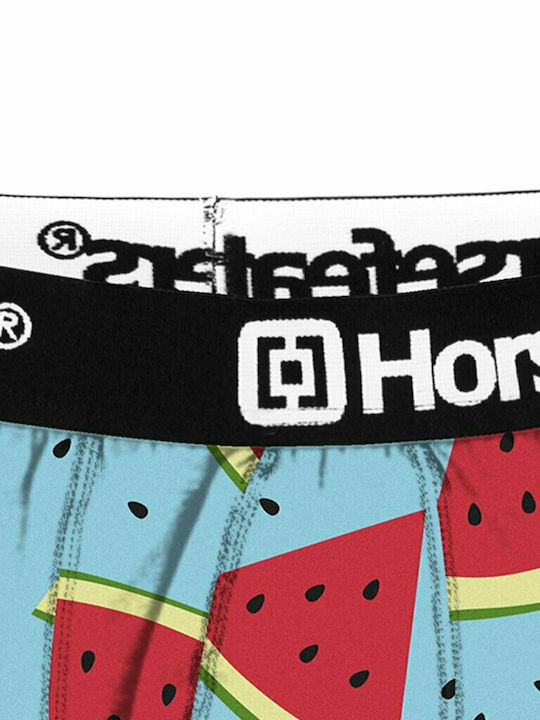 Sidney Melon Men's Boxer Turquoise with Patterns
