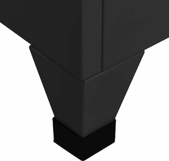Spind Metallisch mit 5 Schränke Black 38x40x180cm
