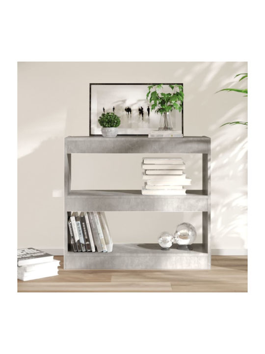 Grey Concrete Bookcase 80x30x72cm