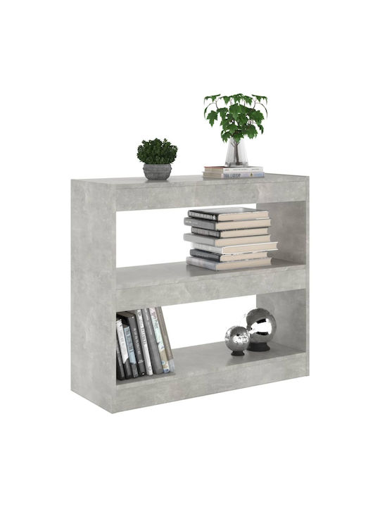 Grey Concrete Bookcase 80x30x72cm