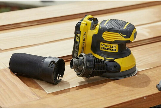 Stanley Fatmax® V20 Έκκεντρο Τριβείο Χούφτας 125mm Μπαταρίας 18V 1x2Ah με Σύστημα Αναρρόφησης