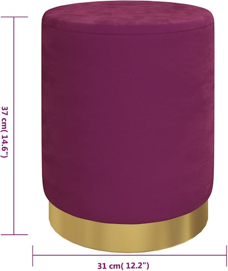 Scaune Camera de zi Cu spațiu de depozitare Tapițat cu Catifea Violet 31x31x37buc
