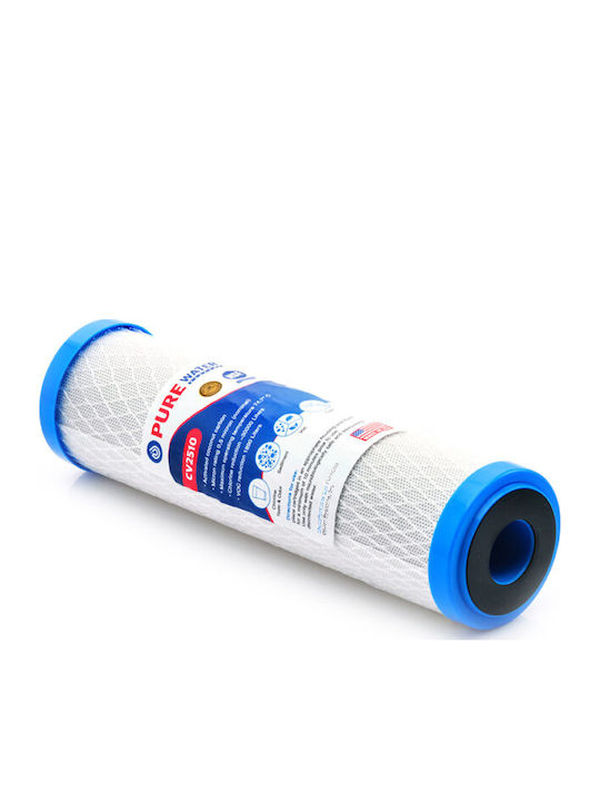 Purewater Countertop and Under Sink Water Filter Replacement made of Activated Carbon 10" CV2510 0.5 μm