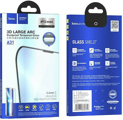 Hoco A31 3D 0.4mm Full Face Tempered Glass Μαύρο (iPhone 13 mini)