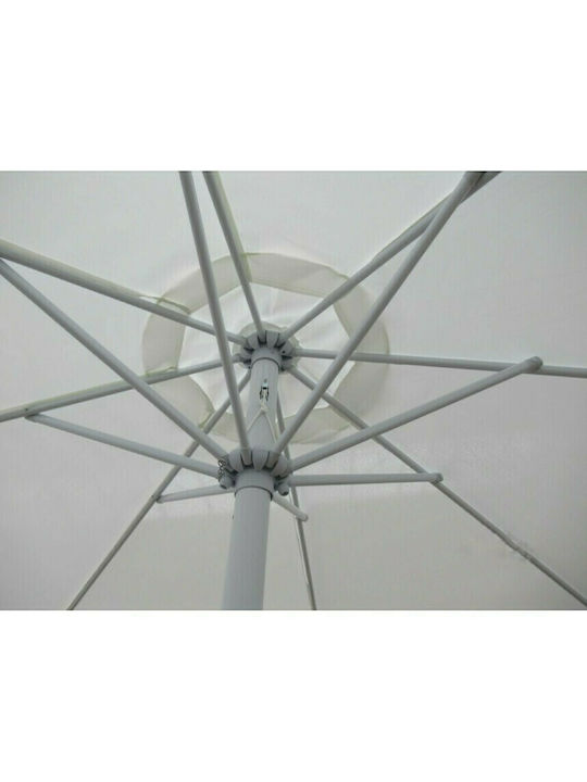 Round White Metal Parasol Φ3m
