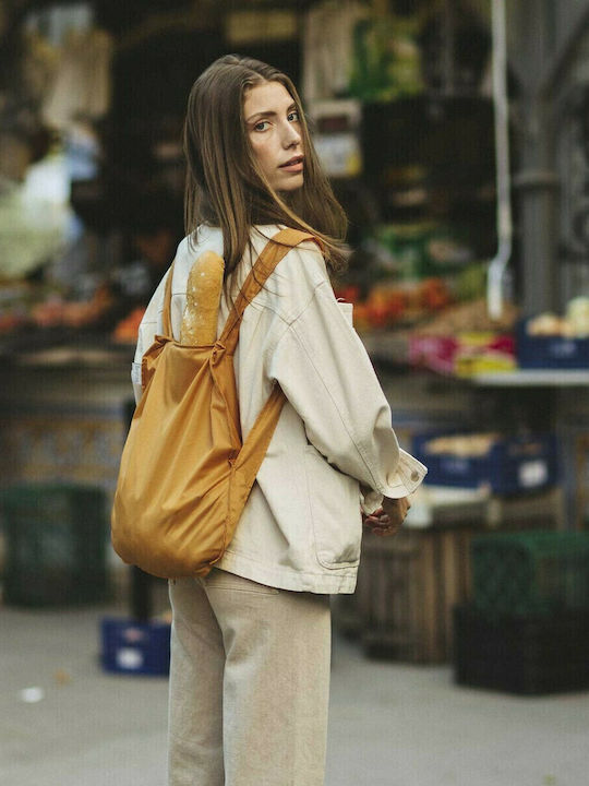 Notabag Recycled Υφασμάτινη Τσάντα για Ψώνια Mustard