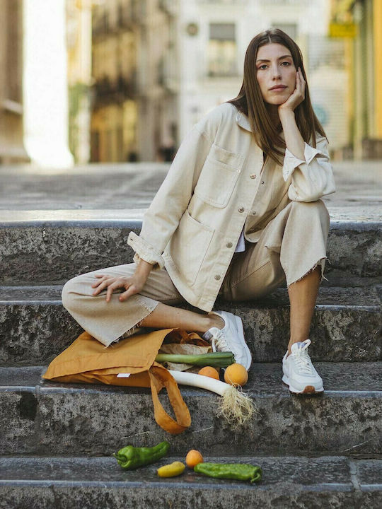Notabag Recycled Υφασμάτινη Τσάντα για Ψώνια Mustard Notabag Recycled Υφασμάτινη Τσάντα για Ψώνια Mustard
