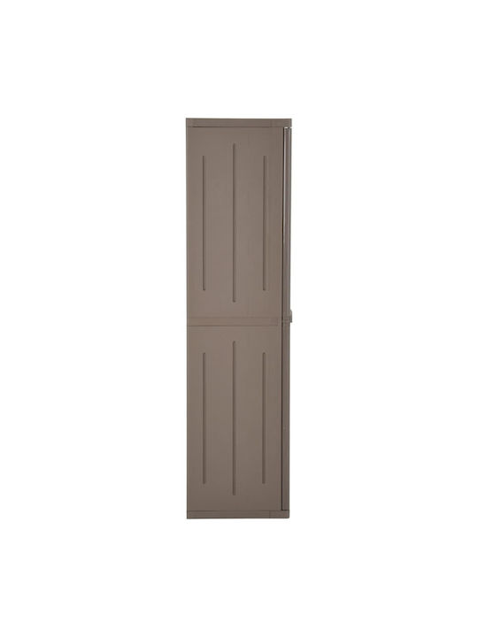 Dulap Dublu-Foi Din Polipropilenă Cu 4 Rafturi Maro 65x45x172 Cm