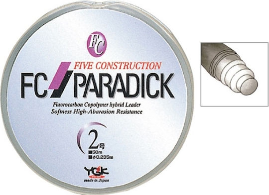 YGK FC Paradick Πετονιά Ψαρέματος Fluorocarbon Διάφανη 50m / 0.219mm