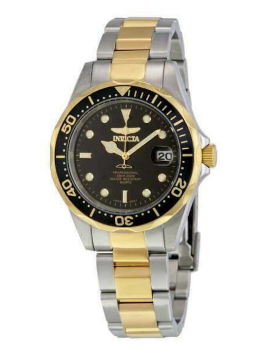Invicta Invicta Pro Diver Ρολόι Kinetic με Μεταλλικό Μπρασελέ