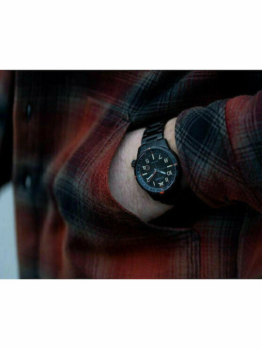 Citizen Herrenuhr 43mm Eco - Antrieb mit Schwarz Metallarmband