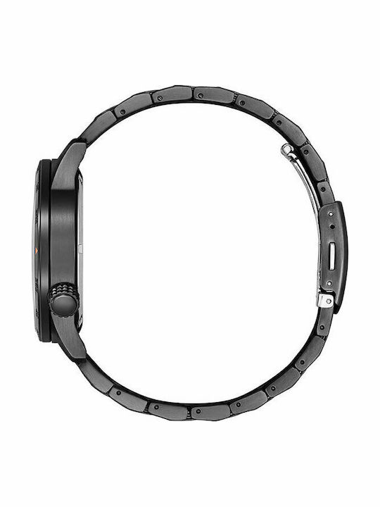 Citizen Herrenuhr 43mm Eco - Antrieb mit Schwarz Metallarmband