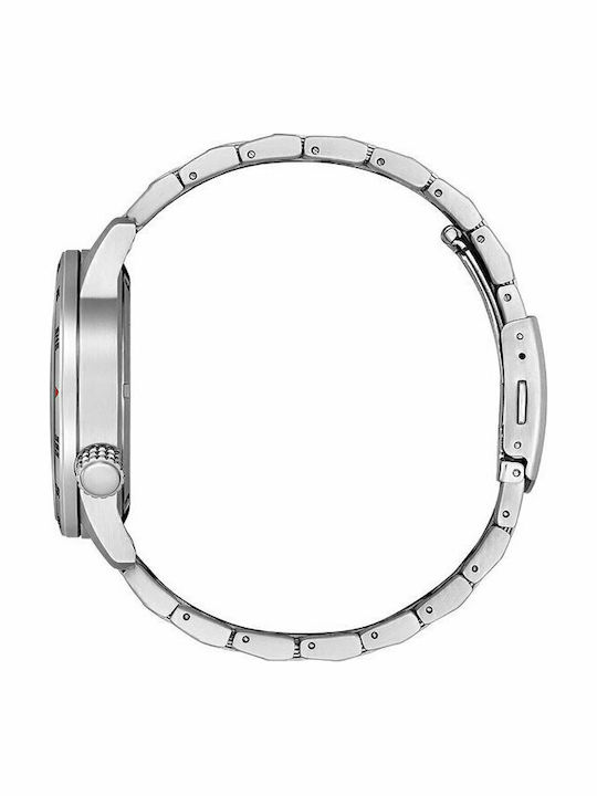 Citizen Ceasuri Bărbați 43mm Eco - Drive cu Brățară Din Metal Argintie