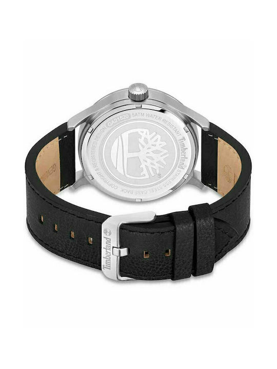 Timberland Trumbull Uhr Batterie mit Schwarz Lederarmband