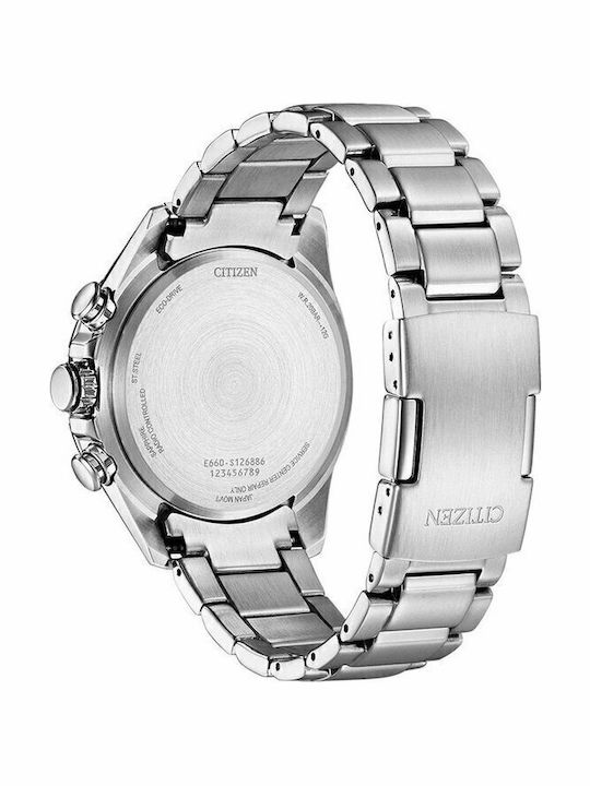 Citizen Ρολόι Eco - Drive με Μεταλλικό Μπρασελέ