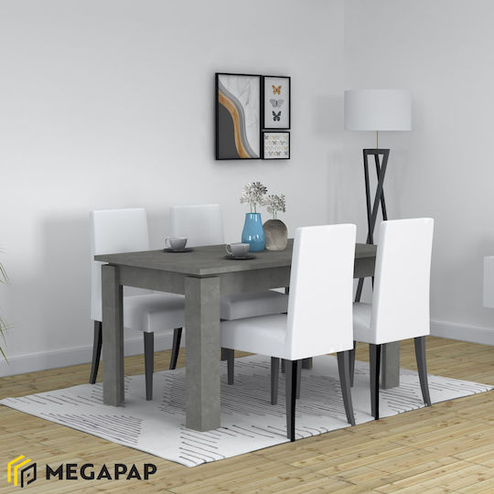 Denzel Table Kitchen Wooden Black 120x80x76cm