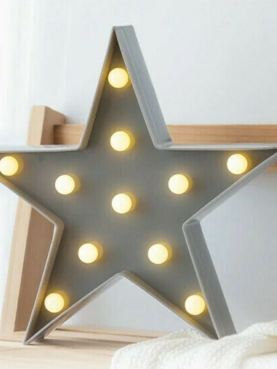 Kiokids Kinder Wandleuchte LED Star Grey