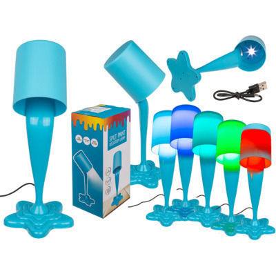 Out of the Blue Led Παιδικό Φωτιστικό Πορτατίφ Spilt Paint με Εναλλαγές Χρωματισμών Μπλε 17x30cm