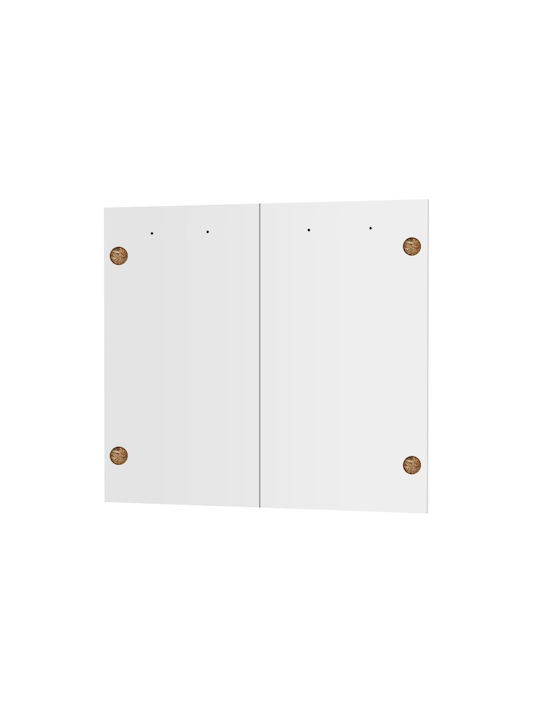 Alphab2b Charlotte Rechteckig Küchenschranktür aus Spanplatte WHITE 80x71.4x1.6cm SO-CD80-1 2Stück