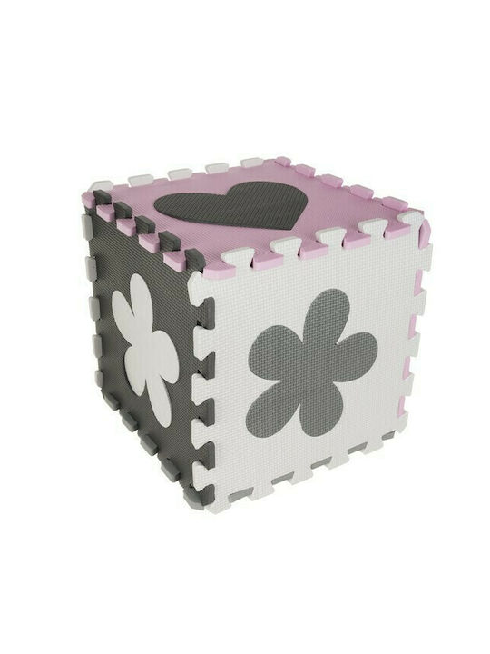 Kruzzel Interactive Floor Puzzle Purple-Grey 16 Pieces