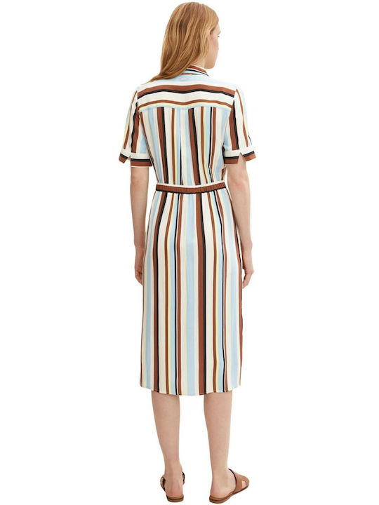 Tom Tailor Summer Midi Shirt Dress Dress Striped