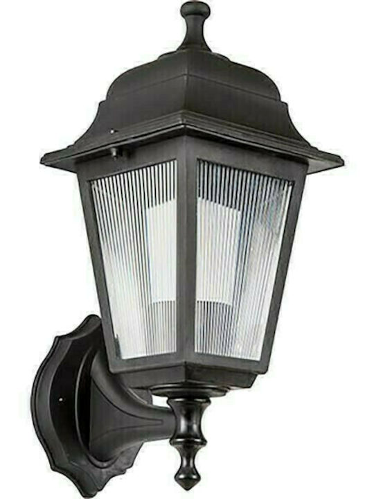 Vito Bergamo Wall-Mounted Outdoor Lantern IP44 E27 Black