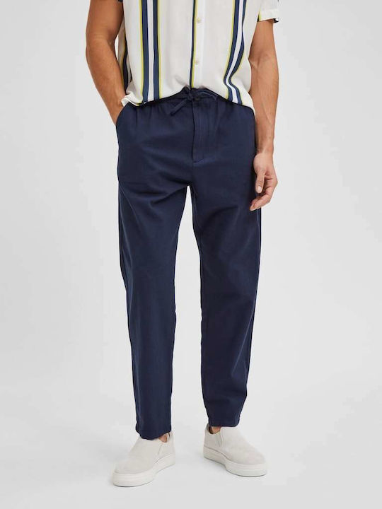 Παντελόνι Ελαστικό σε Slim Εφαρμογή Navy Μπλε