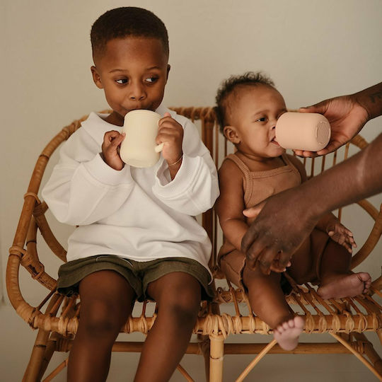 Mushie Бебешка чаша Sippy Cup от силикон Бежов 175мл за 6m+m+
