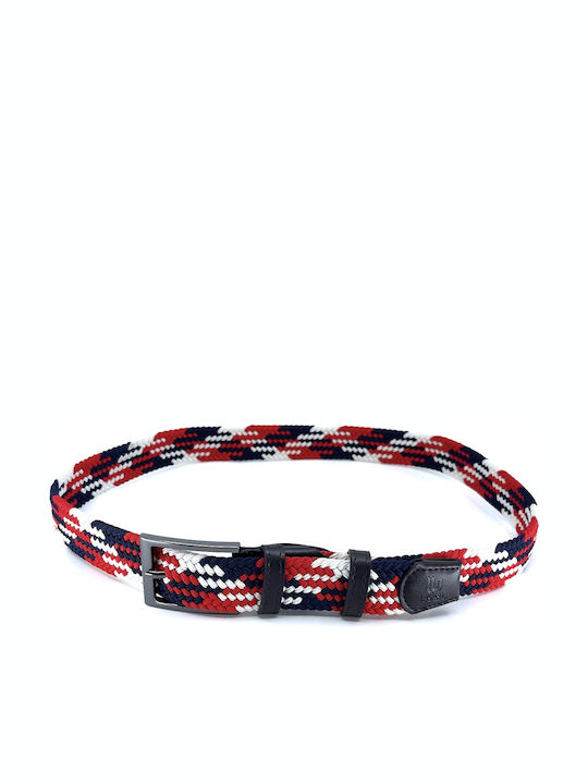 Elastic Men's Belt Knitted Multicolored