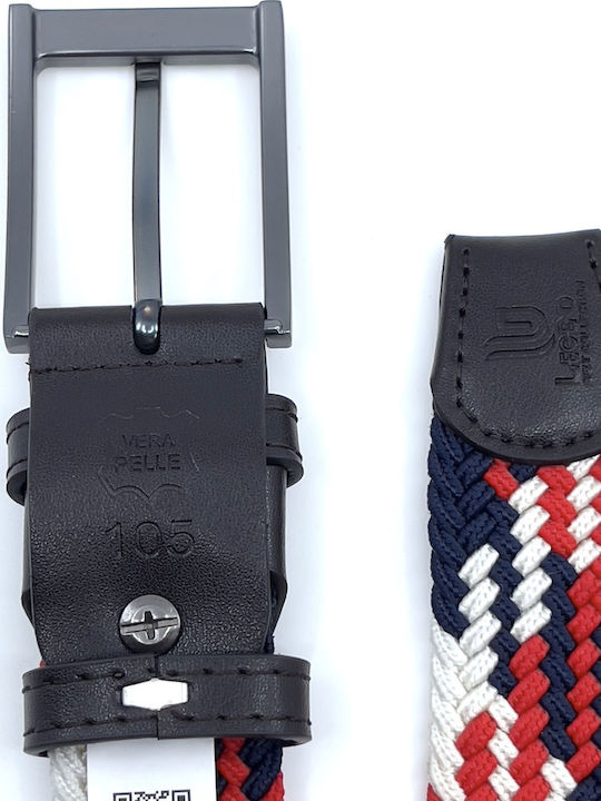 Elastic Men's Belt Knitted Multicolored