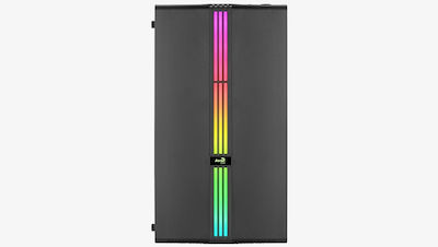 Aerocool Evo Mini Gaming Mini Tower Computer Case with Window Panel and RGB Lighting Black