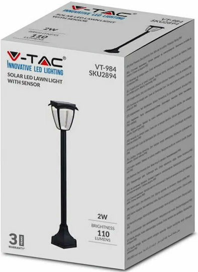 V-TAC Solarleuchte Boden Spalte 2W 110lm Warmweiß 3000K mit Fotowiderstand IP65 17,5x17,5x9,3cm