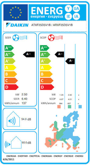 Daikin Siesta ATXF-D Κλιματιστικό Inverter 9000 BTU A++/A+ με Αθόρυβη Λειτουργία